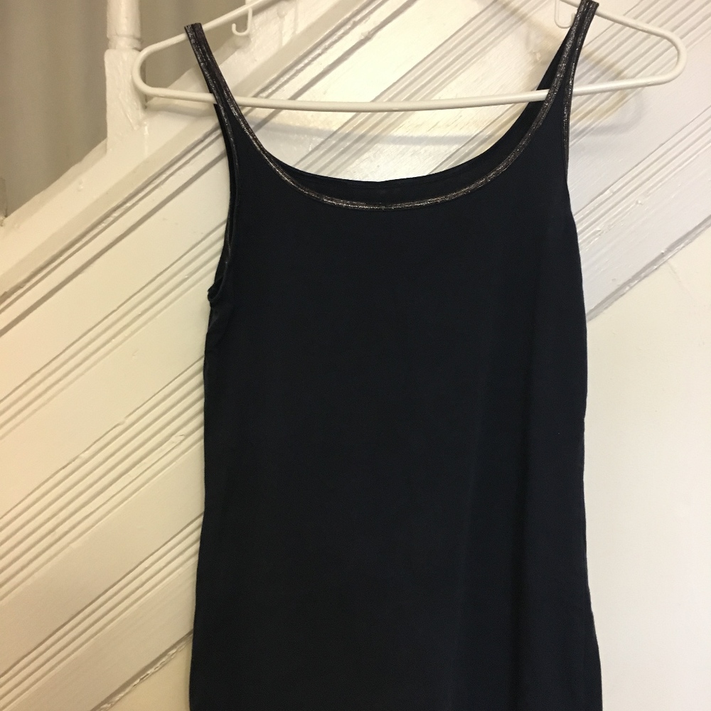 Navy Blue Cami, Sparkly Neckline